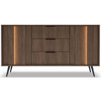 SIDEBOARD Amaro 153 cm - Eichefarben/Schwarz, Holzwerkstoff/Metall (153.5/82.6/40cm) - Selsey