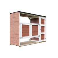 MÜLLTONNENBOX 2er 240L, M981A-REDWOOD RED, aus wetterfestem LP Smartside Holz - Rot, Holz (217/159/75cm) - Timbela