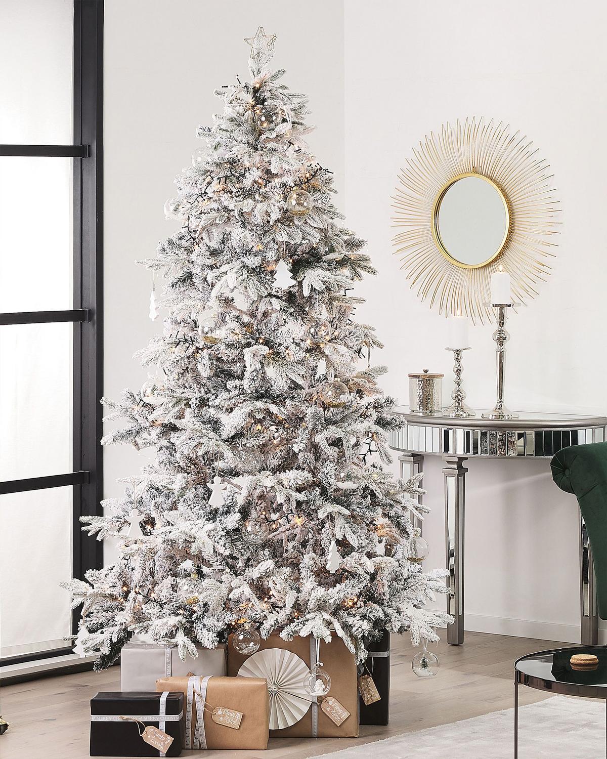WEIHNACHTSBAUM 180 cm Weiß Tomichi - Weiß, Kunststoff (180cm) - Beliani