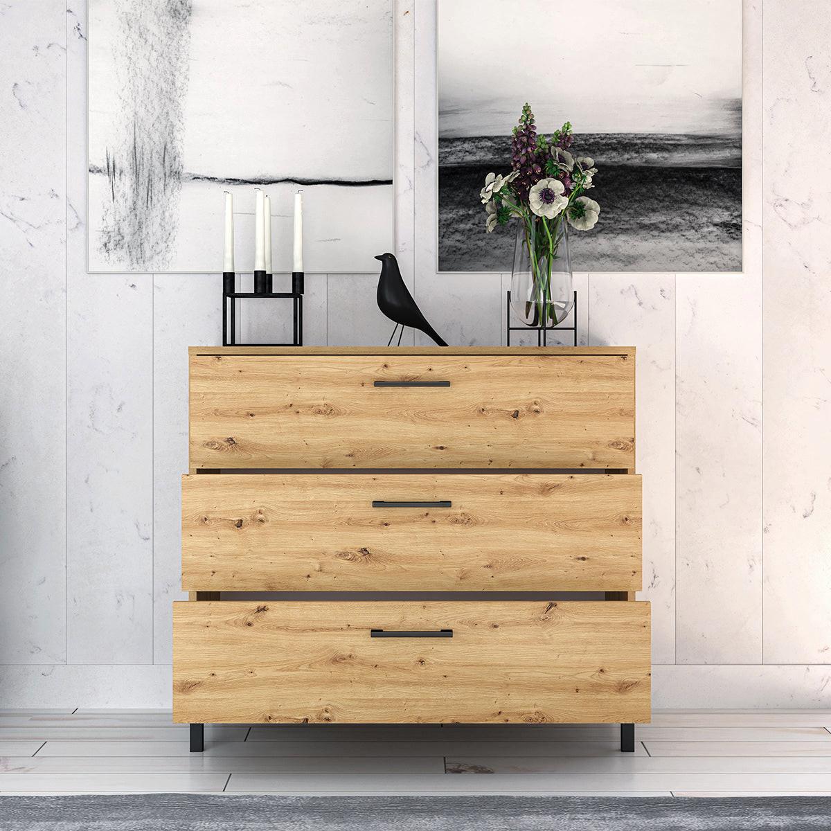 KOMMODE Liora Holz - Braun, Holzwerkstoff (92/83/40cm) - Petits-meubles