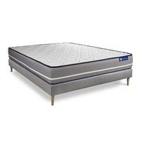 BETT Actiflex pur Taschenfederkern 120 x 200 cm h3 - Kit Bettgestell Grau - Beige/Grau, Karton/Holz (120/200cm) - ACTISOM