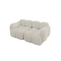 2-SITZER modulares Sofa Miko-S1 214x118x75 cm Creme Cord - Schwarz/Mokka, Holzwerkstoff/Kunststoff (214/75/118cm) - ALTDECOR