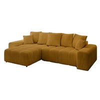 ECKSOFA Ottomane links ENIL-L 297x189x68 Senfgelb Cord - Currygelb, Holzwerkstoff/Kunststoff (297/189cm) - ALTDECOR
