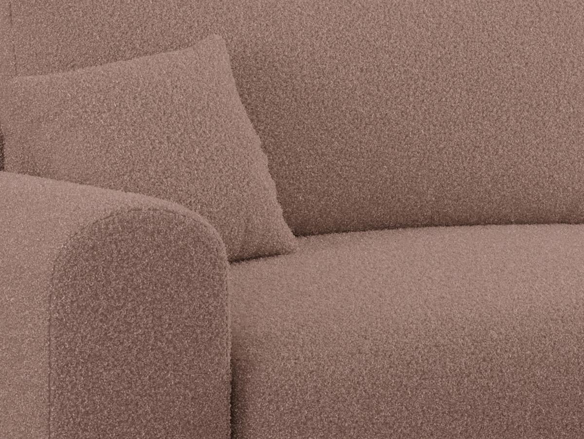ECKSOFA NELSON Rosa Boucle - Schwarz/Rosa, Kunststoff/Textil (274/152cm) - MKS