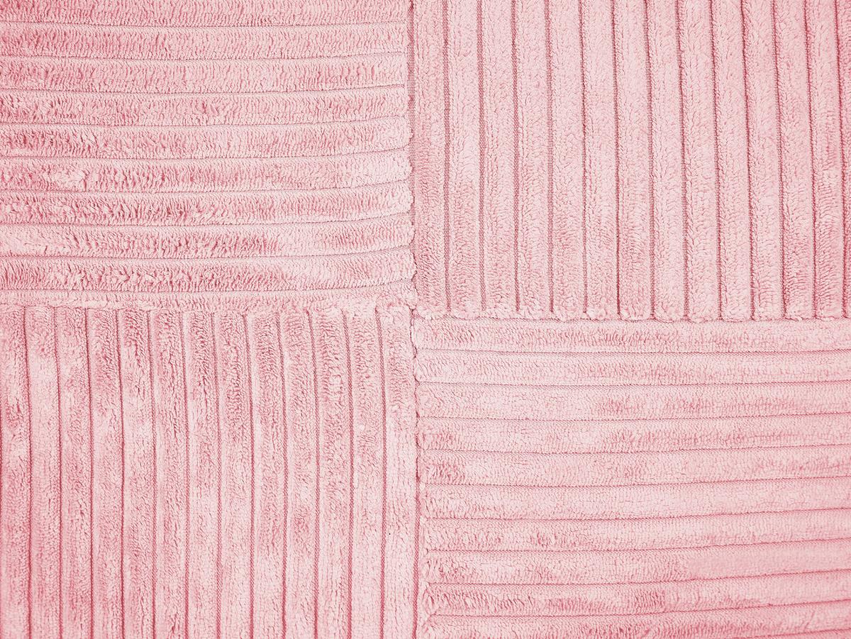 DEKOKISSEN CORD 2er-Set Rosa 43/43 cm Millet - Pink, Textil (43/43cm) - Beliani