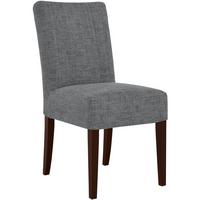STUHL FREYA mit wengefarbenen Holzbeinen, Polsterstuhl, Dunkelgrau - Wengefarben/Dunkelgrau, Holz (47/94/42cm) - Beautysofa