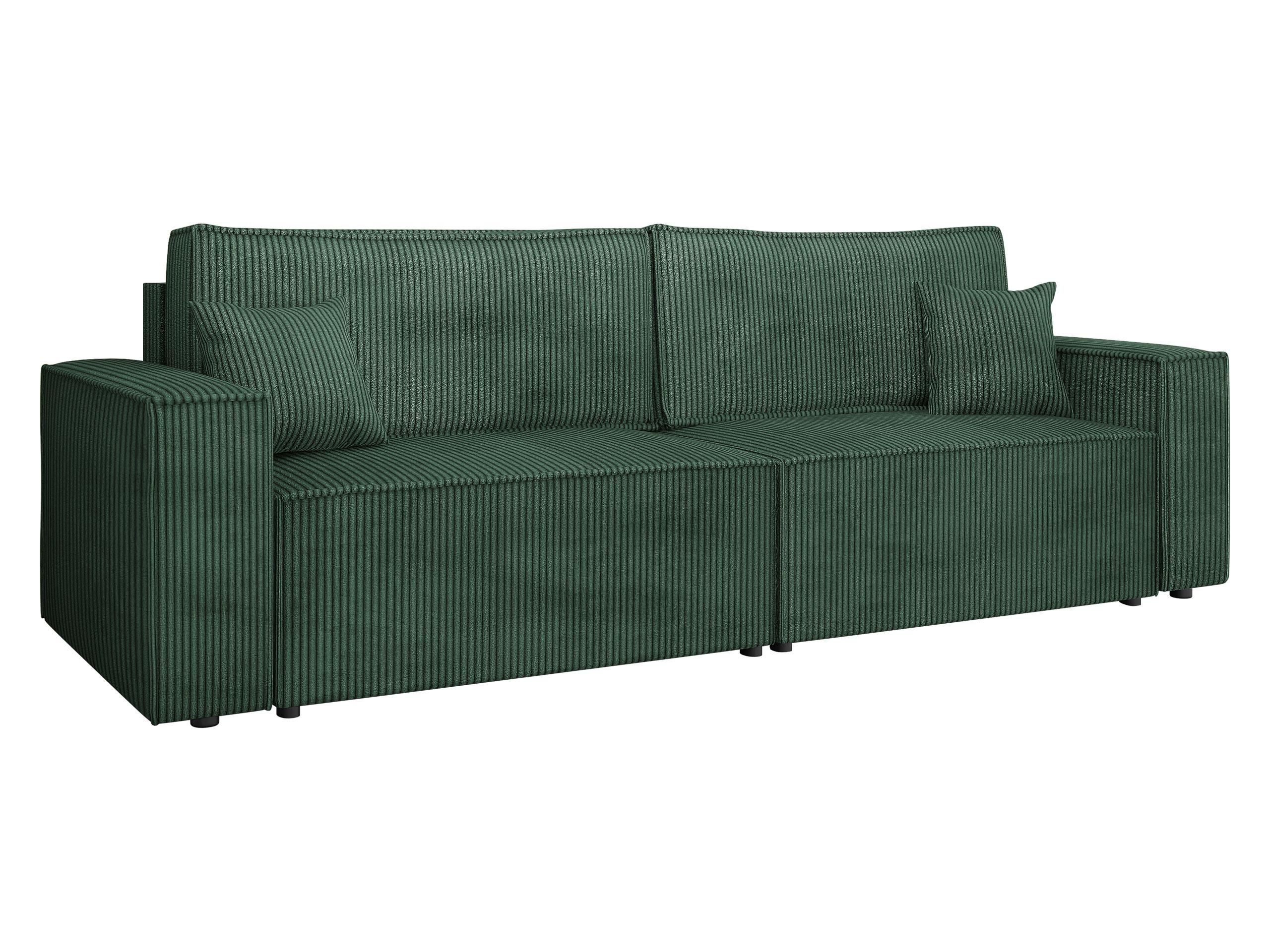 SCHLAFSOFA Karl Cord - Schwarz/Grün, Holz/Kunststoff (245/82/90cm) - MIRJAN24