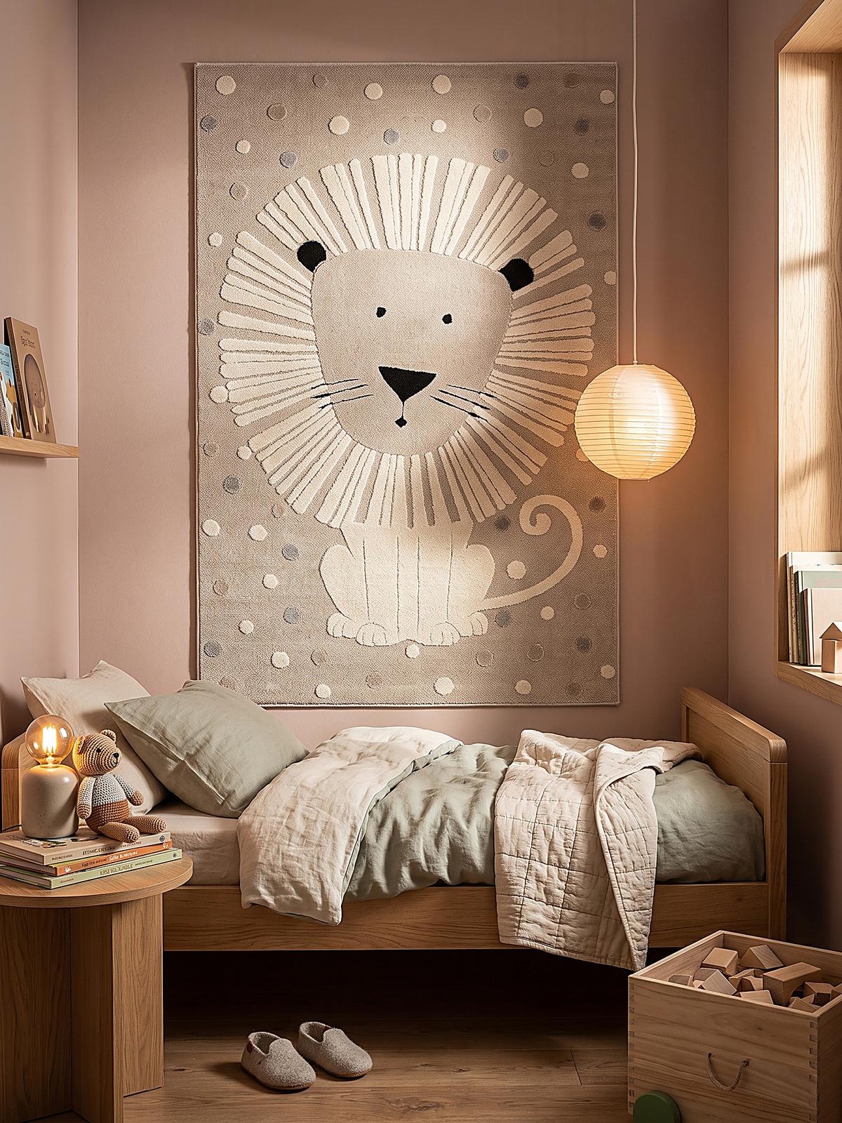 KINDERTEPPICH Kurzflor VELT Polypropylen Beige 80 x 150 cm - Beige, Textil (80/150cm) - KADIMA DESIGN
