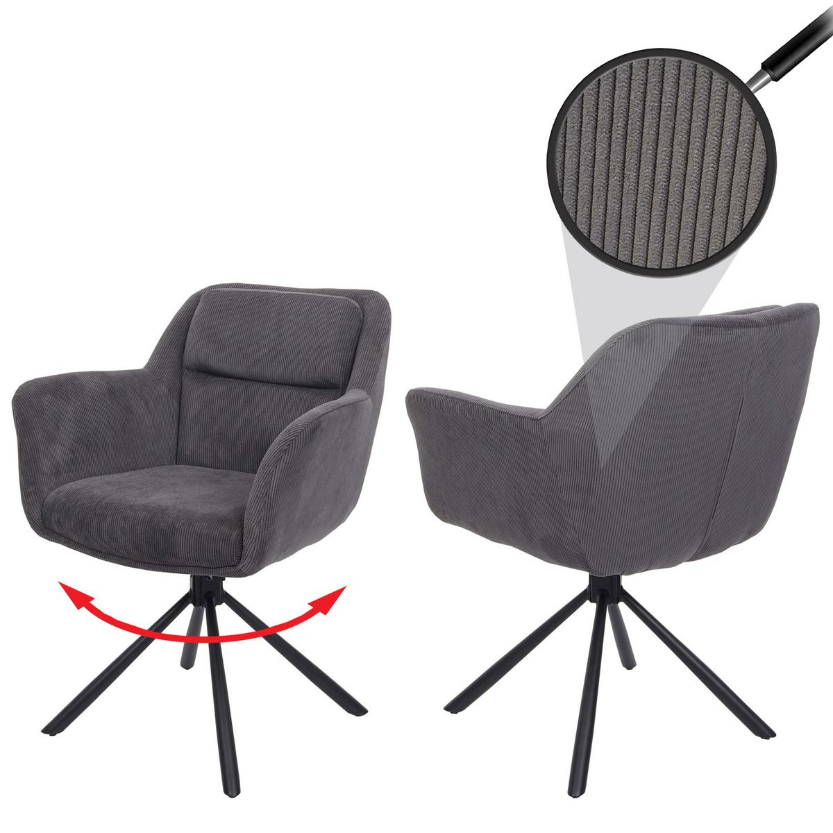 ESSZIMMERSTUHL Grau - Grau, Textil (65/83/57cm) - MCW