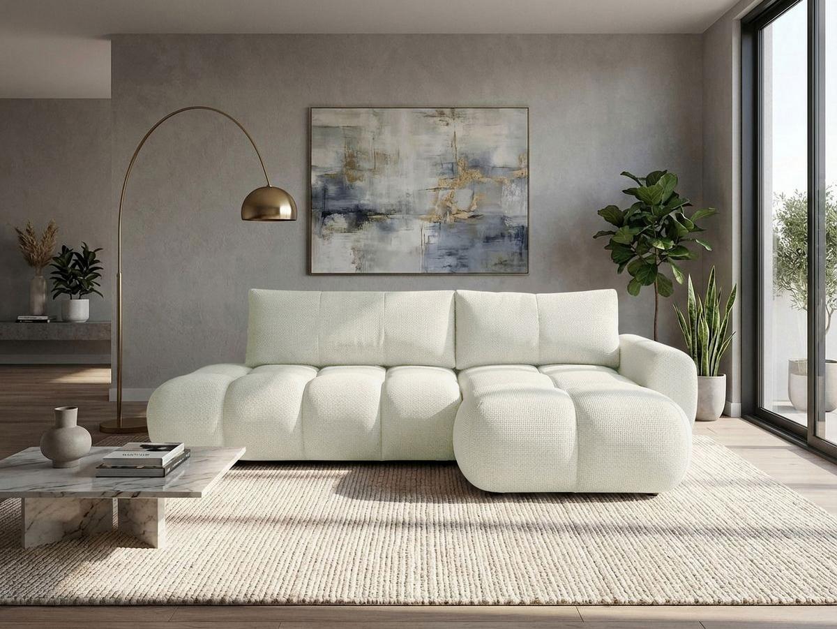 ECKSOFA Mitto O, Seite: Rechts - Creme/Schwarz, Holz/Kunststoff (285/172cm) - MIRJAN24