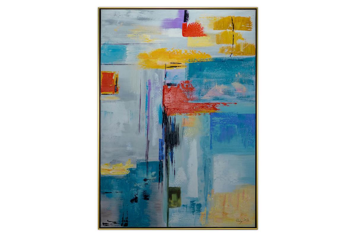 ACRYLBILD HANDGEMALT 77,5/102,5 cm - Multicolor, Textil (77.5/102.5cm) - KUNSTLOFT