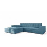 ECKSOFA Lusaka Mit Schlaffunktion - Hellblau, Holzwerkstoff/Textil (292/198cm) - Fun Möbel