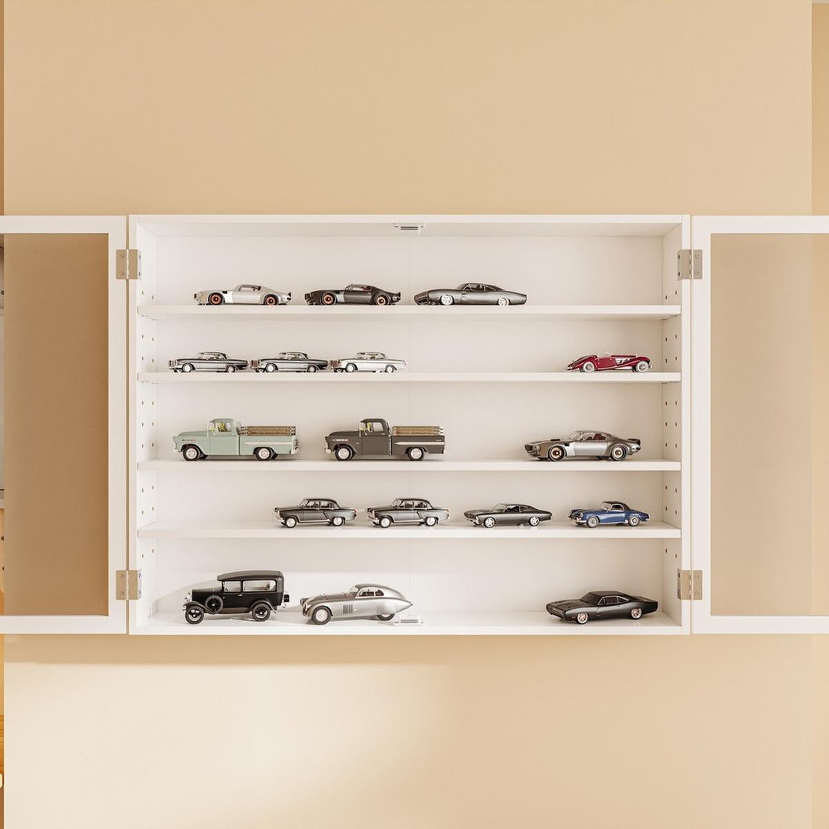 WANDSCHRANK zur Sammlungspräsentation FSB113-W - Ahornfarben, Fell (80/60/12.2cm) - SoBuy