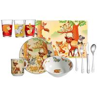 KINDERSET Waldtiere bunt 11-tlg. - Multicolor, Keramik/Kunststoff (2/2/2cm) - Ritzenhoff Breker