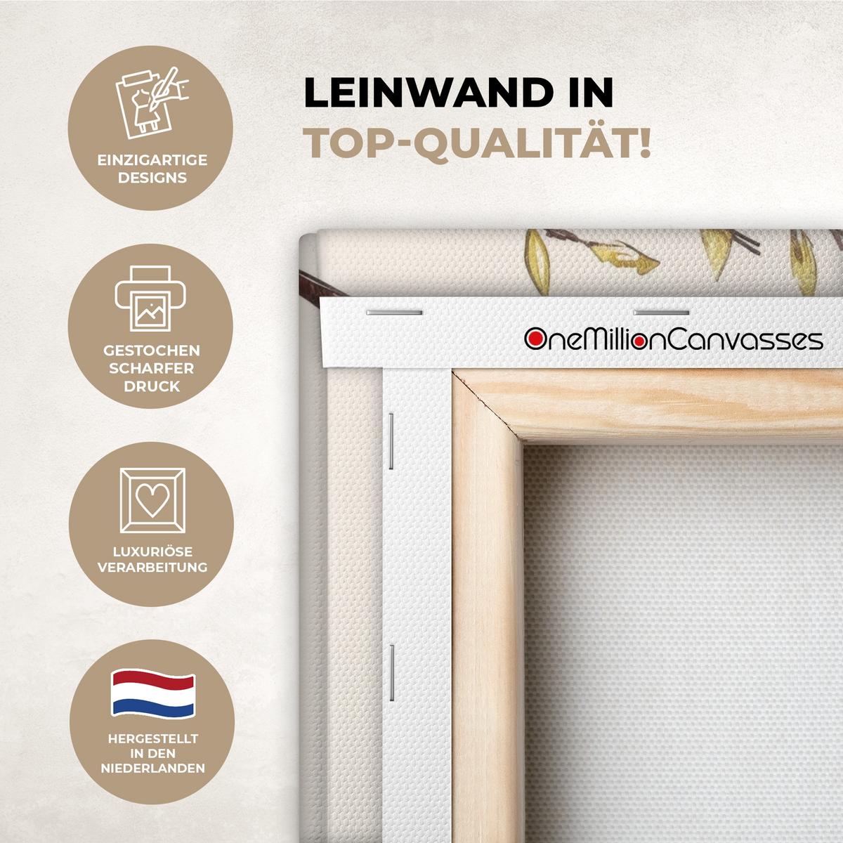 LEINWANDBILD Osterkuchen - Schleife - Eier Room Decor 30x40 cm - Creme, Textil (30/40cm) - MuchoWow