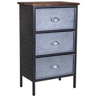 NACHTTISCH, 42x28x71cm - Schwarz, Metall (42/70/28cm) - Wanderlust