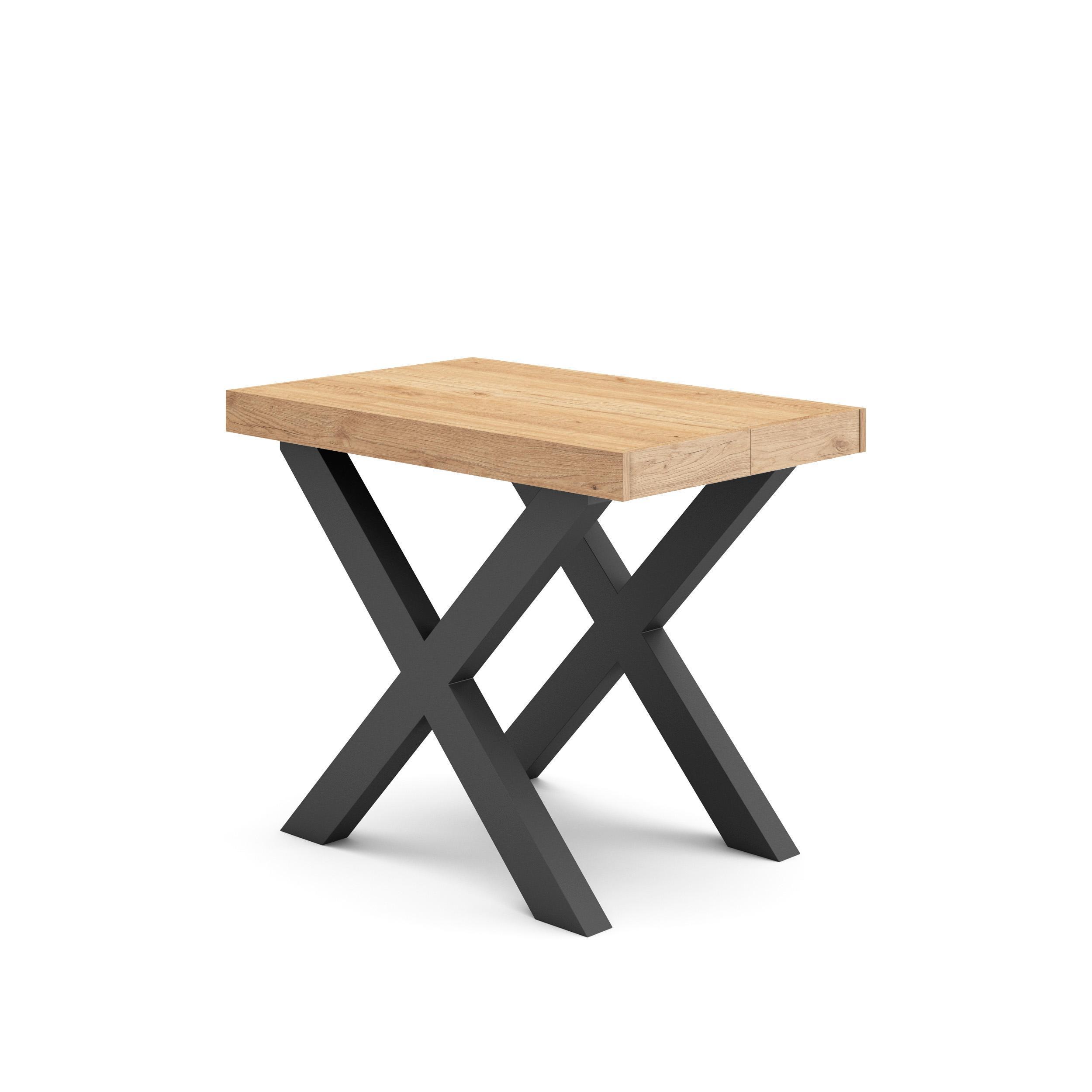 KONSOLENTISCH ausziehbar 58 bis 222cm, für 10 Gäste, eiche, 90/58/73cm - Eichefarben, Holzwerkstoff (90/222/73cm) - Skraut Home