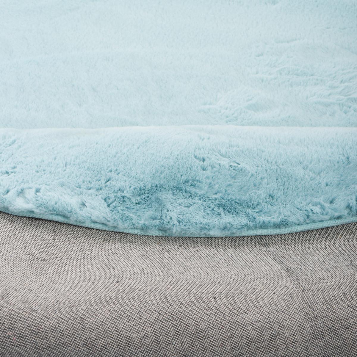 FELLTEPPICH LUXUS SUPER SOFT PLUSH RUND - Türkis, Textil (80/80cm) - Pergamon
