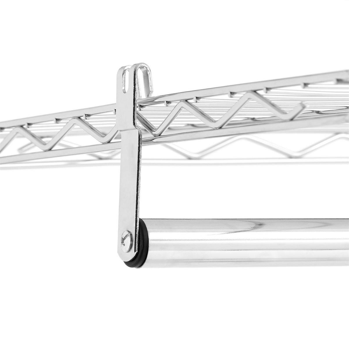 GARDEROBENWAGEN BRINDISI chrom - Chromfarben, Metall (91/181/48cm) - IDIMEX