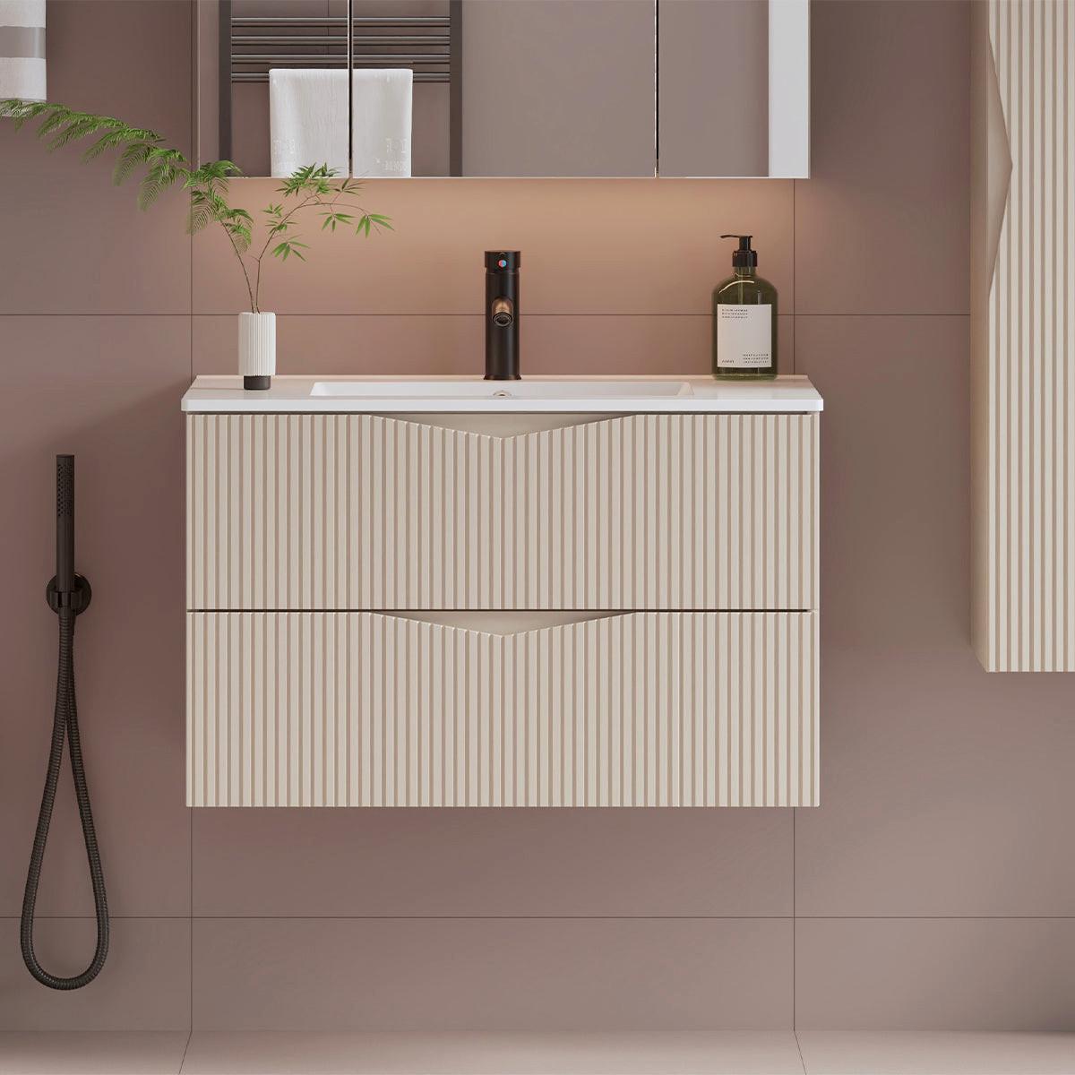 WASCHTISCHUNTERSCHRANK 80cm Tao Kaschmir - Kaschmir, Holzwerkstoff (80/50/46.5cm) - Petits-meubles