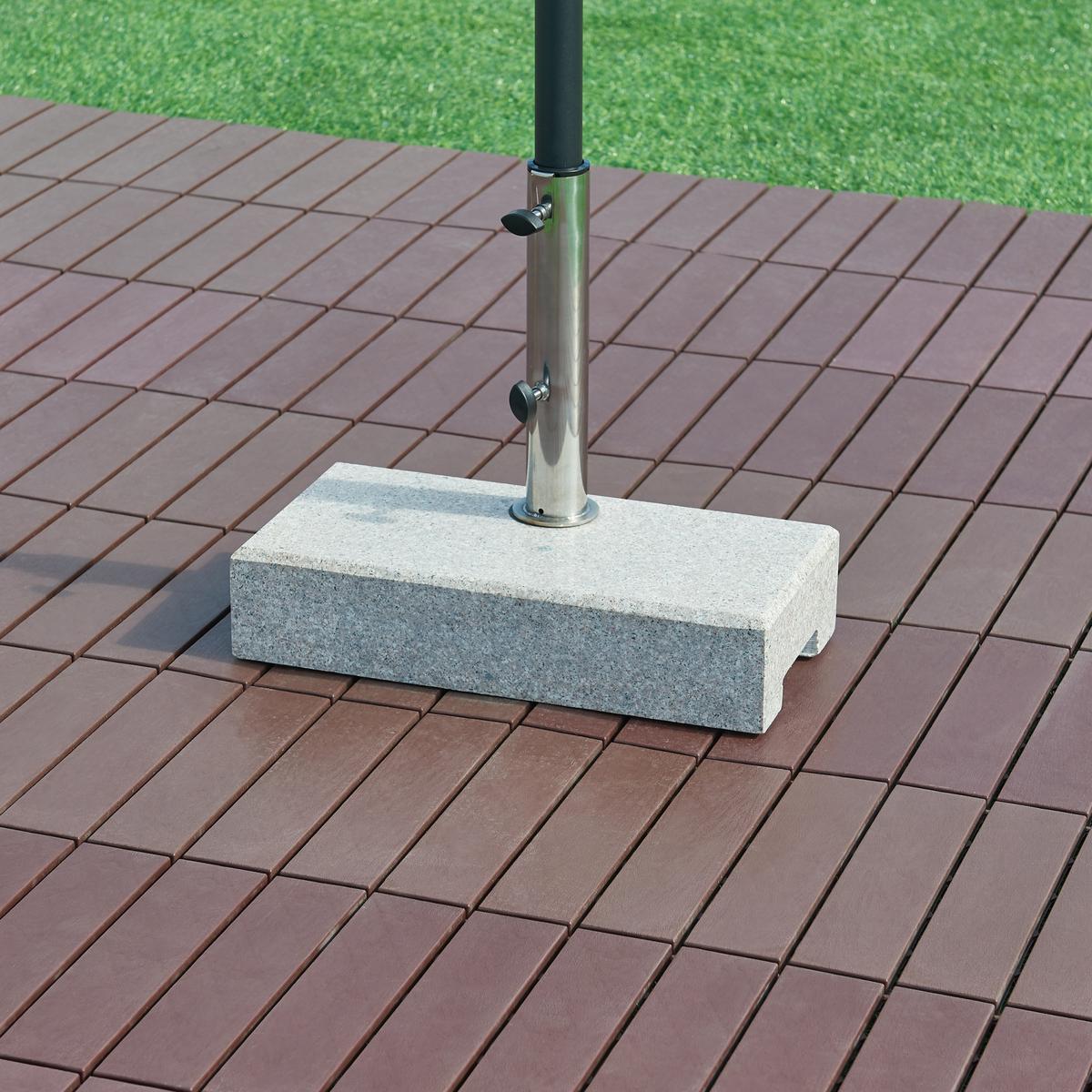 SONNENSCHIRMSTÄNDER Bomba - Grau, Stein (22.5/45cm) - casa.pro