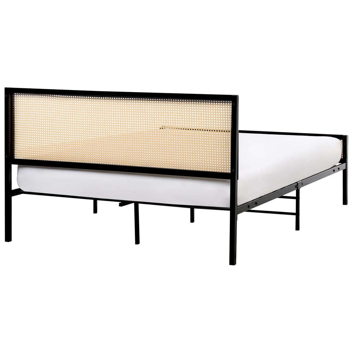BETT mit Lattenrost 140/200 cm Eisen Hellbraun Avanton - Hellbraun, Metall (140/200cm) - Beliani