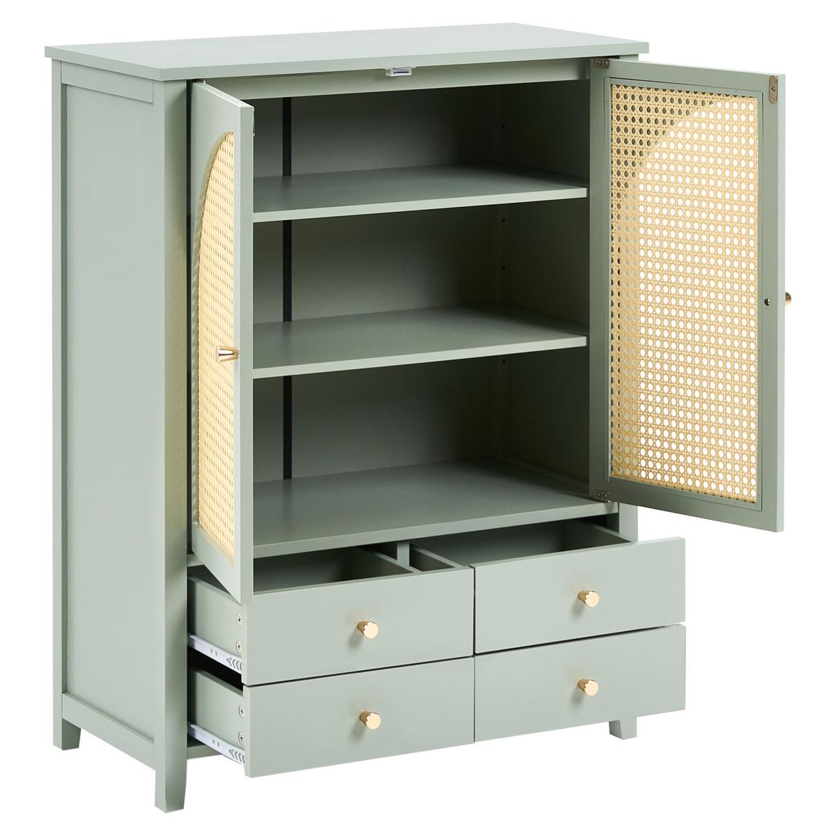 SCHUHSCHRANK Mintgrün Bendigo - Mintgrün/Grün, Holzwerkstoff (70/91/34cm) - Beliani