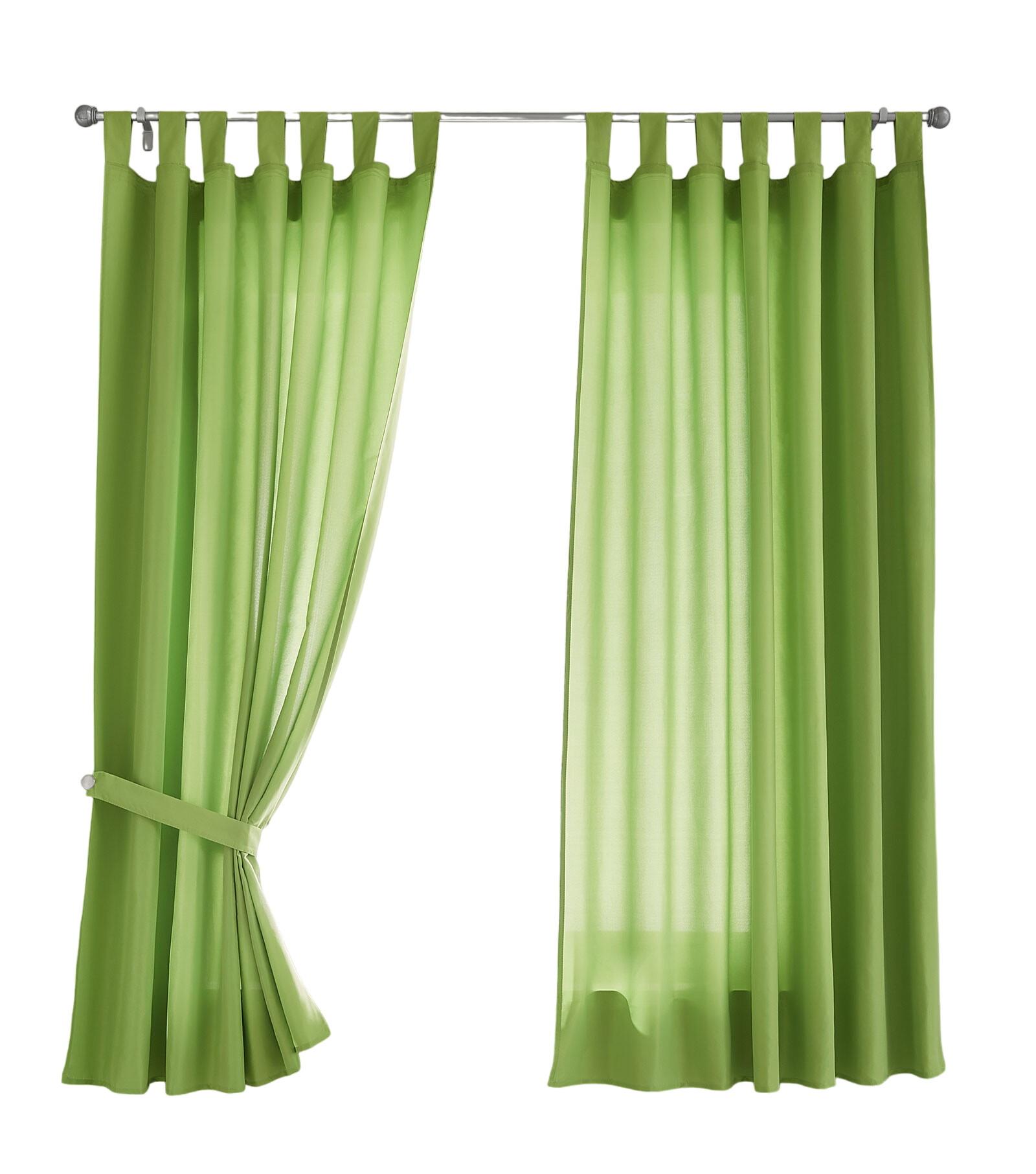 VORHANG 2ER SET POTSDAM HxB 175x140 cm Apfelgrün - Hellgrün, Textil (140/175cm) - Gardinenbox