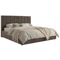 POLSTERBETT TENARDO CLASSIC 140/200 - Braun Velvet - ohne Matratze - Schwarz/Braun, Kunststoff/Textil (140/200cm) - MKS