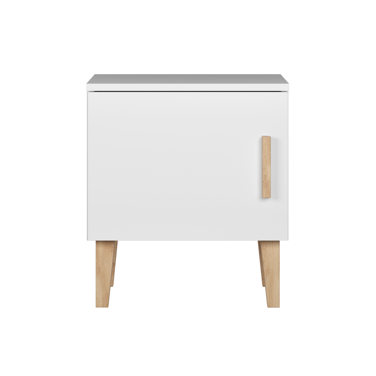 KINDER-NACHTTISCH Kubi Weiß 34/50/56 - Weiß, Holzwerkstoff (34/50/56cm) - RAUMHIRSCH FURNITURE