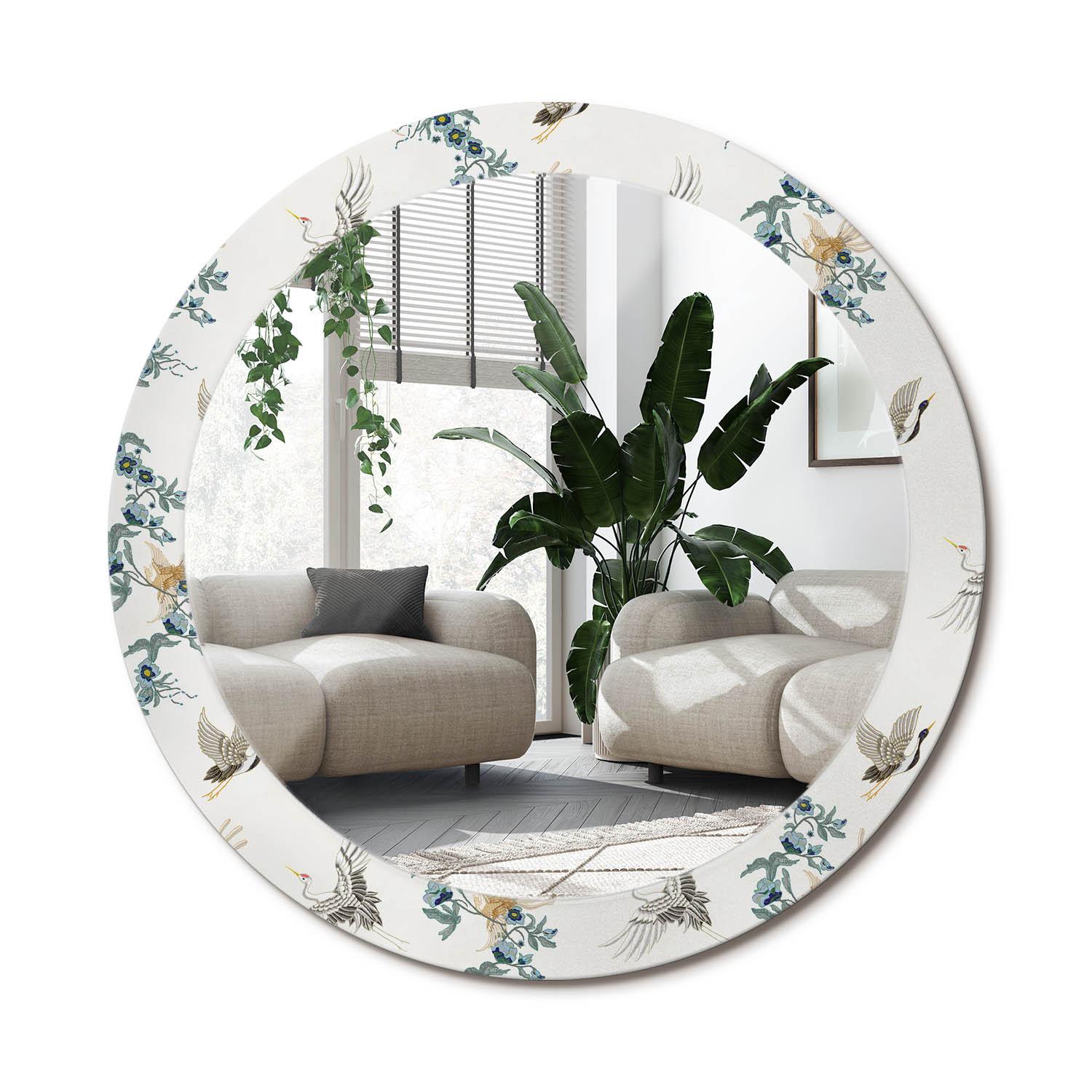 SPIEGEL Rund Ø 80 cm mit Aufdruck - Multicolor, Glas (80/80/0.4cm) - Wallfluent