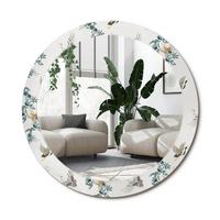 SPIEGEL Rund Ø 80 cm mit Aufdruck - Multicolor, Glas (80/80/0.4cm) - Wallfluent