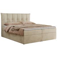 BOXBETT PREMIUM 10 140/200 Beige Velvet - H4 - Beige, Holz/Textil (140/200cm) - MKS
