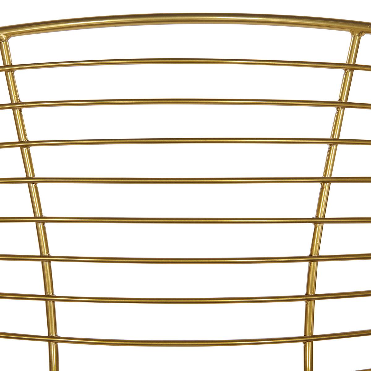 METALLSTUHL 2er-Set Gold Hoback - Goldfarben, Textil/Metall (60/79/56cm) - Beliani
