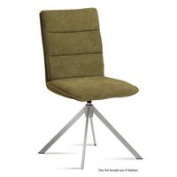 ESSZIMMERSTUHL drehbar (6er-Set) Dulcie 47x92x60 Edelstahl/Olivgrün - Edelstahlfarben/Olivgrün, Kunststoff (60/92/47cm) - 58aufmkessel