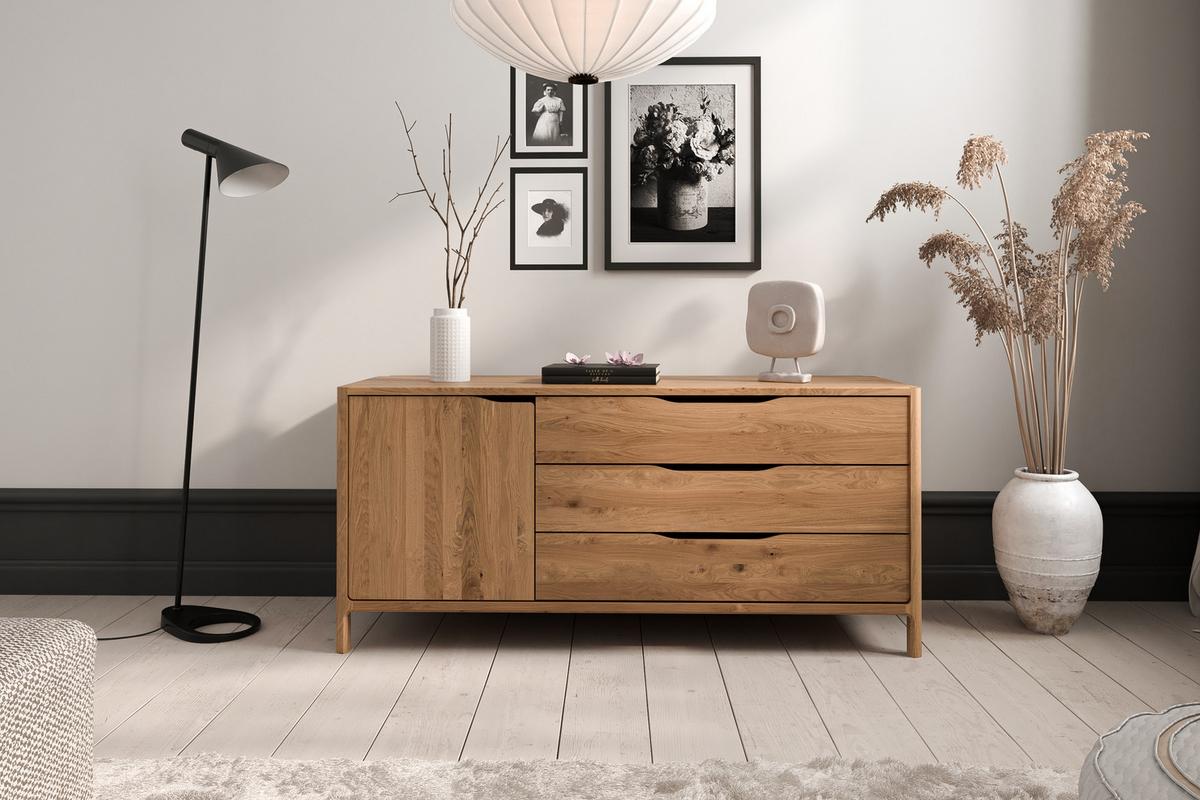 KOMMODE PAUL Wildeiche - Wildeiche, Holz (140/64/50cm) - byoak