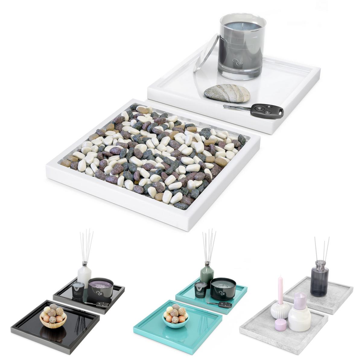 DEKOSCHALE Maya Avola-Anthrazit 2er Set - Anthrazit, Holzwerkstoff (1.8cm) - Vladon