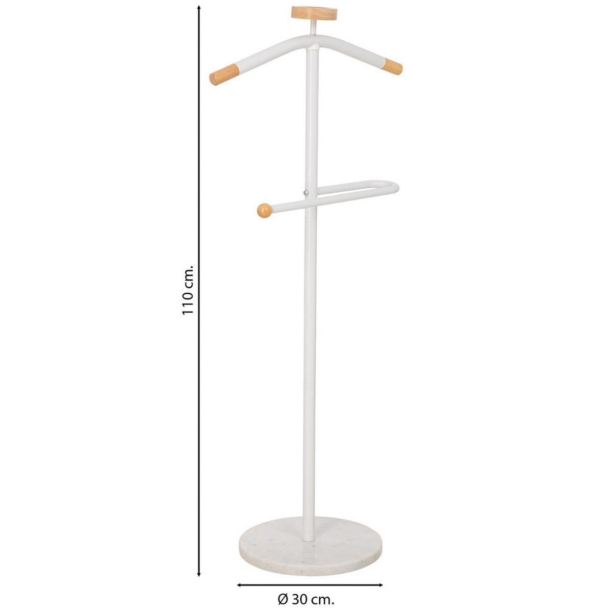 GARDEROBENSTÄNDER aus metall - Weiß, Metall (30/120/30cm) - Wanderlust