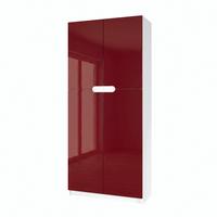 BÜROSCHRANK Logan Fronten in Bordeaux Hochglanz - Bordeaux, Holzwerkstoff (82/184/37cm) - Vladon