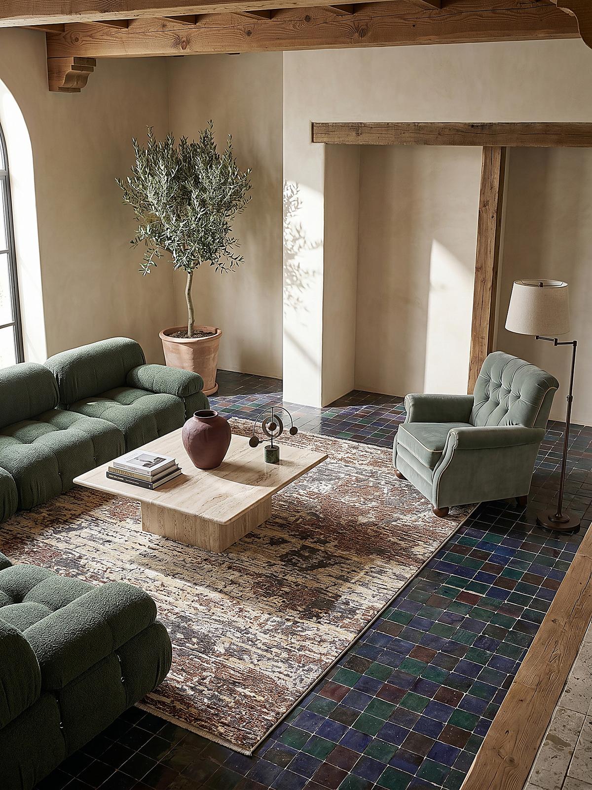 TEPPICH ADUR, abstrakt, Erdtöne, 60 x 230 cm - Braun, Textil (230/60cm) - KADIMA DESIGN