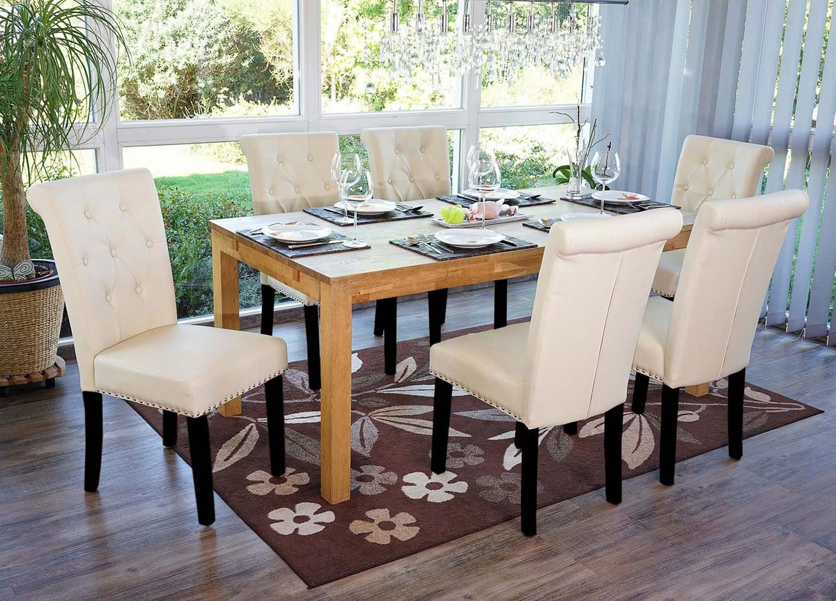ESSZIMMERSTUHL FIELD Beige, Dunkelbraun 6er-Set - Beige/Dunkelbraun, Textil (47/98/62cm) - MCW