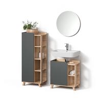 BADMÖBEL-SET Marano Anthrazit 3 Teile - Anthrazit, Holzwerkstoff (35/65/60cm) - Livinity®
