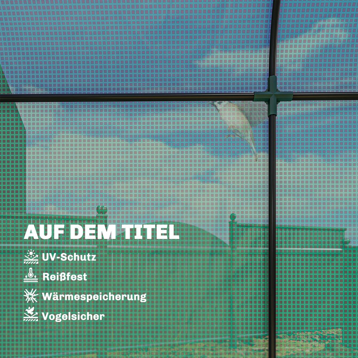 GEWÄCHSHAUS PE Stahl Grün - Grün, Metall (68/200/170cm) - Outsunny