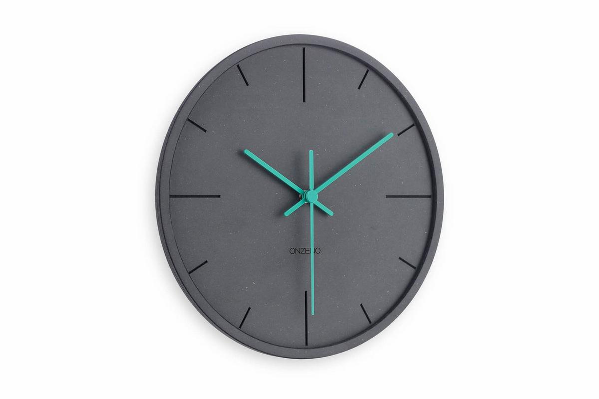 WANDUHR Design Grau 30/30 cm - Schwarz, Holzwerkstoff (29.5/29.5/1cm) - ONZENO