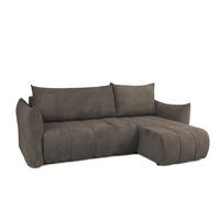 ECKSOFA Ontario Xs Mit Schlaffunktion - Braun, Holzwerkstoff/Textil (226/154cm) - Fun Möbel