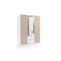 KLEIDERSCHRANK NERA - 150 cm - Weiß|Eiche Artisan - Weiß/Eiche Artisan, Holzwerkstoff (150/200/51cm) - ALTDECOR