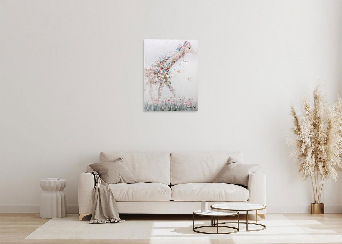 ACRYLBILD HANDGEMALT 75/100 cm - Taupe/Beige, Holz/Textil (75/100cm) - KUNSTLOFT