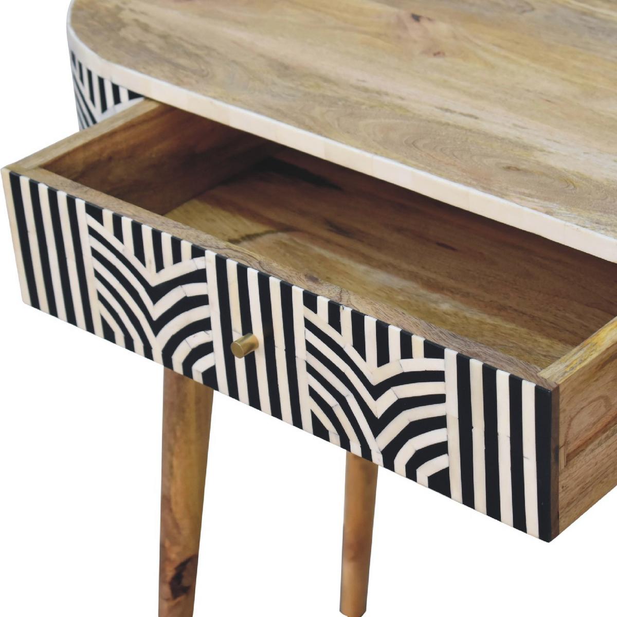 KONSOLENTISCH Edessa, 1 Schublade, Nordische Beine, Wchwarz und Weiß, Eichenholzoptik - Eichefarben/Messingfarben, Holz/Metall (35/90/78cm) - Artisan Furniture