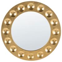 WANDSPIEGEL 63/63 cm Glas Gold Anhelo - Goldfarben, Glas (63/63/4cm) - Beliani