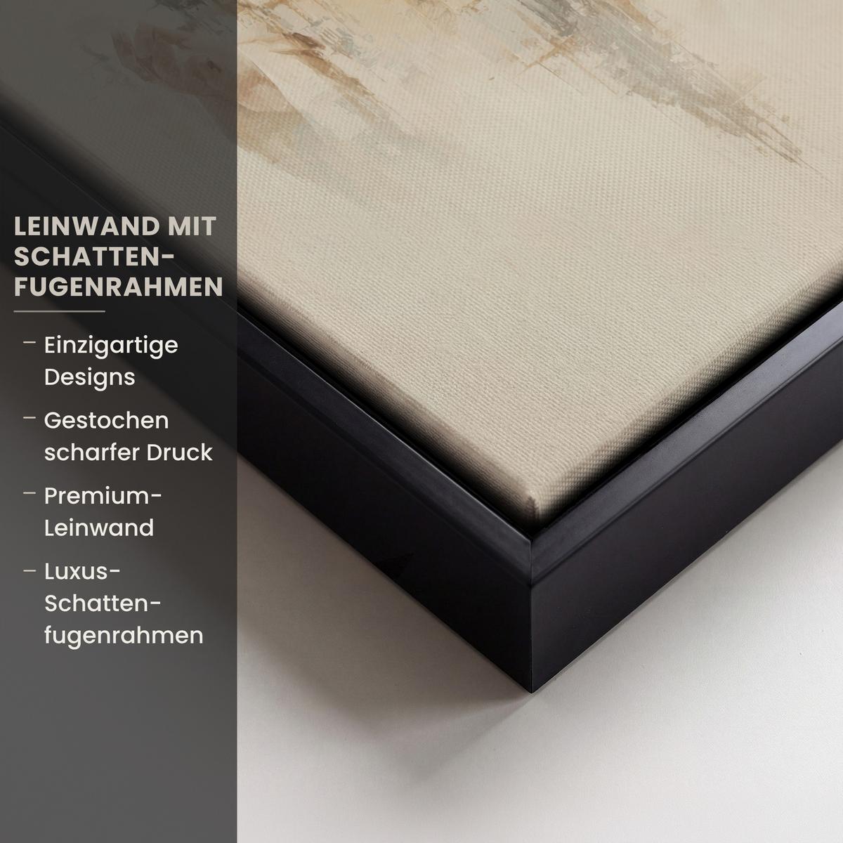 LEINWAND Bilder mit Rahmen - Porträt - Abstrakt - Jesus - Beige - 20x30 - Beige, Textil (20/30cm) - MuchoWow